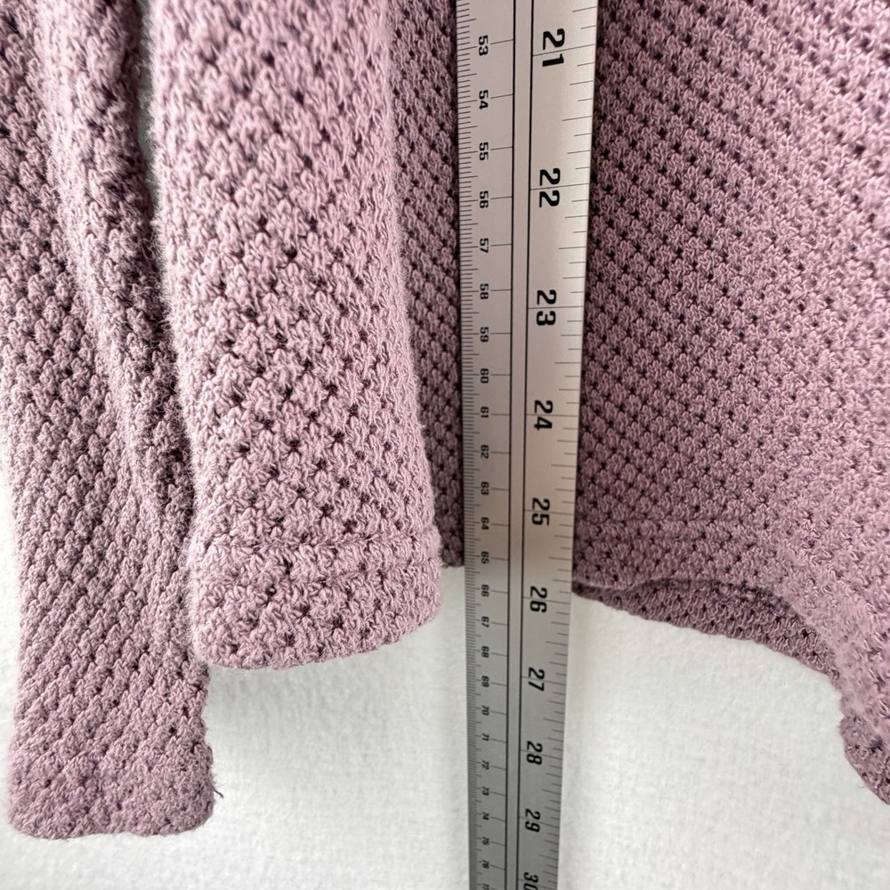 KÜHL Lyrik V Neck Sweater Sz M Mauve Long Sleeve Thermal‎ Waffle Knit Gorpcore - Picture 9 of 12
